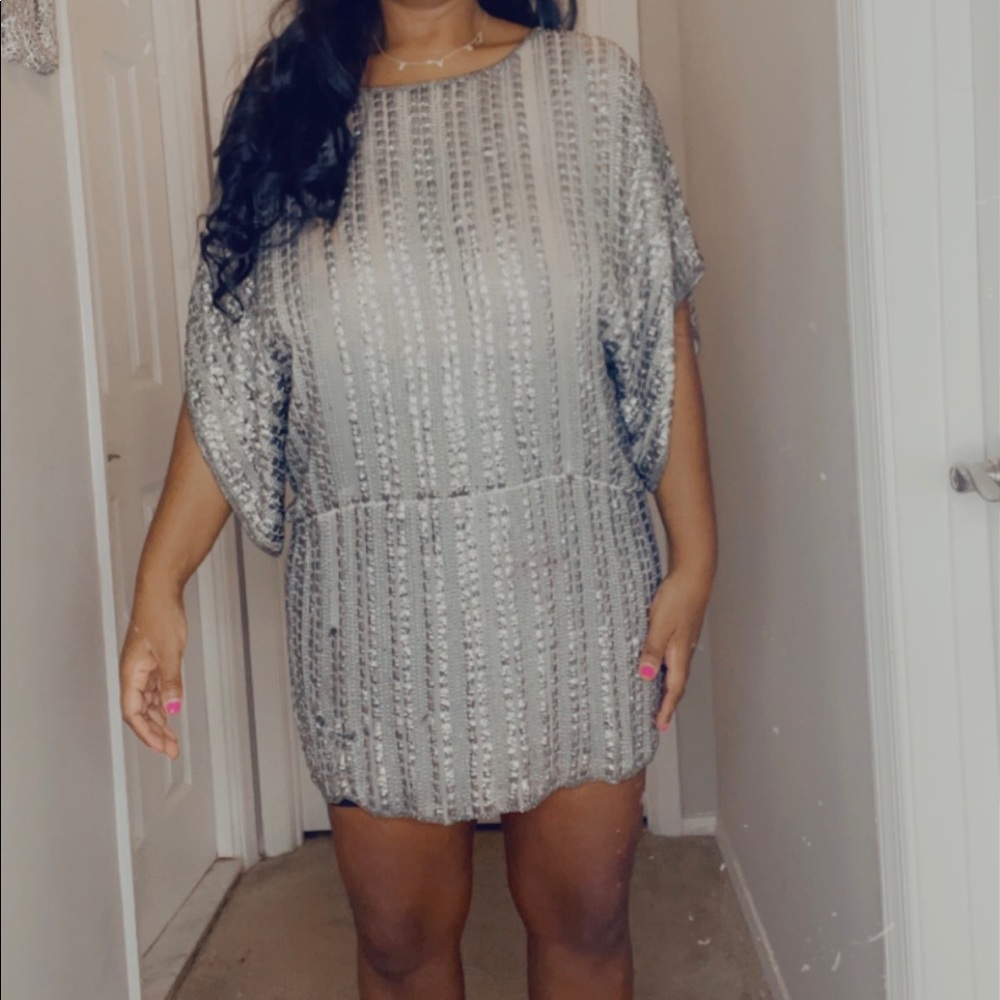 Sequin Shirt dress